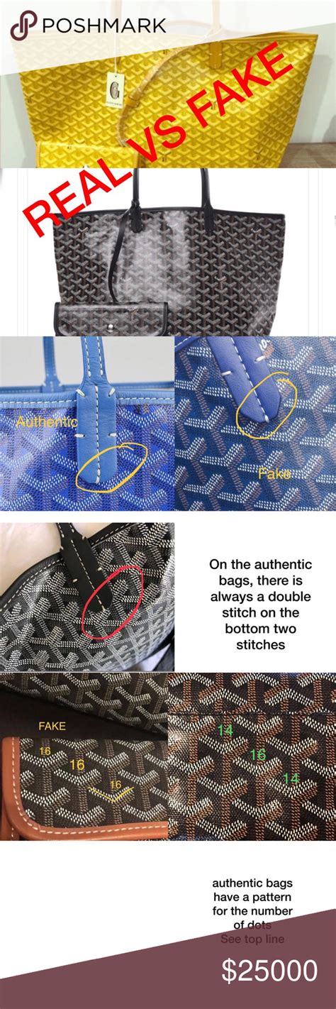 goyard bag original vs fake|authentic goyard bag detector.